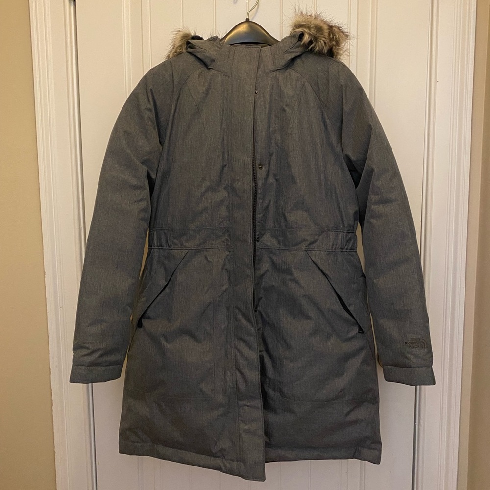 waterproof, breathable, longer-length Arctic Parka is insulated with fill down.